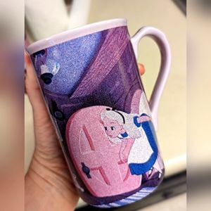 Walt Disney World Alice in Wonderland tall purple coffee / tea mug